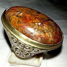 cincin batu akik pancawarna Garut dim jumbo