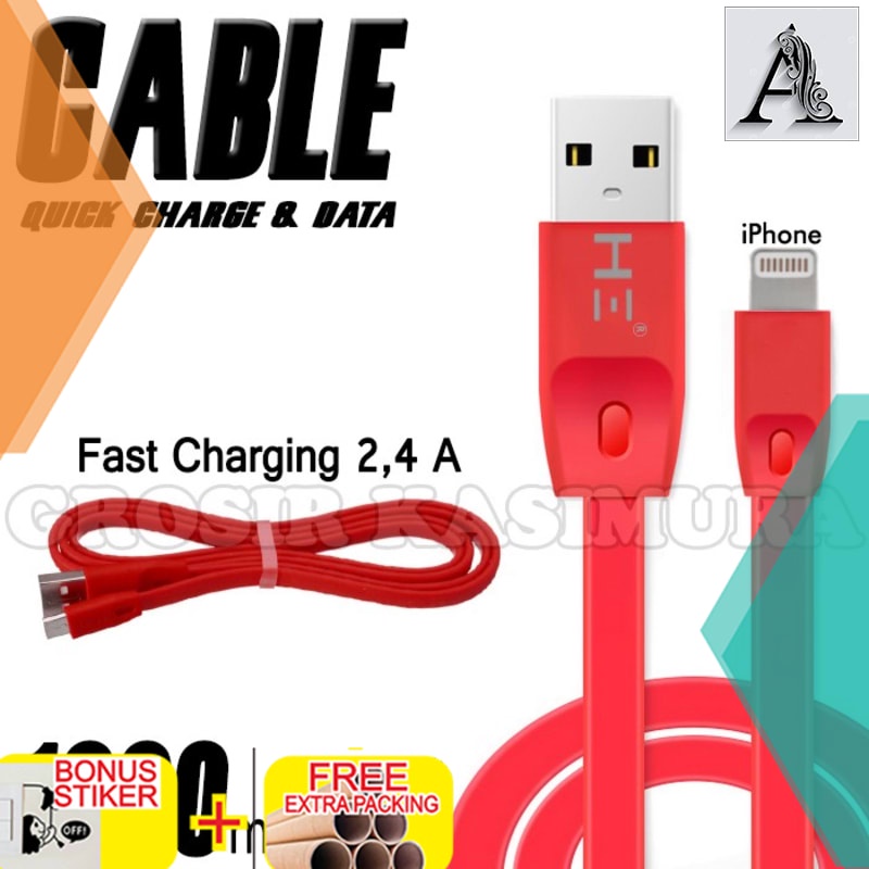 

Promo KABEL DATA PLUS FAST CHARGING IPHONE 100 CM ( BONUS IRING POLOS 1 PC