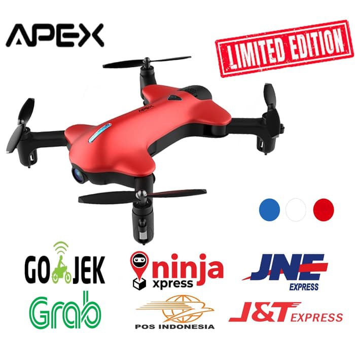 Drone Apex White GD-145B Foldable Fpv Wifi Camera Hd-Drone Apex Putih