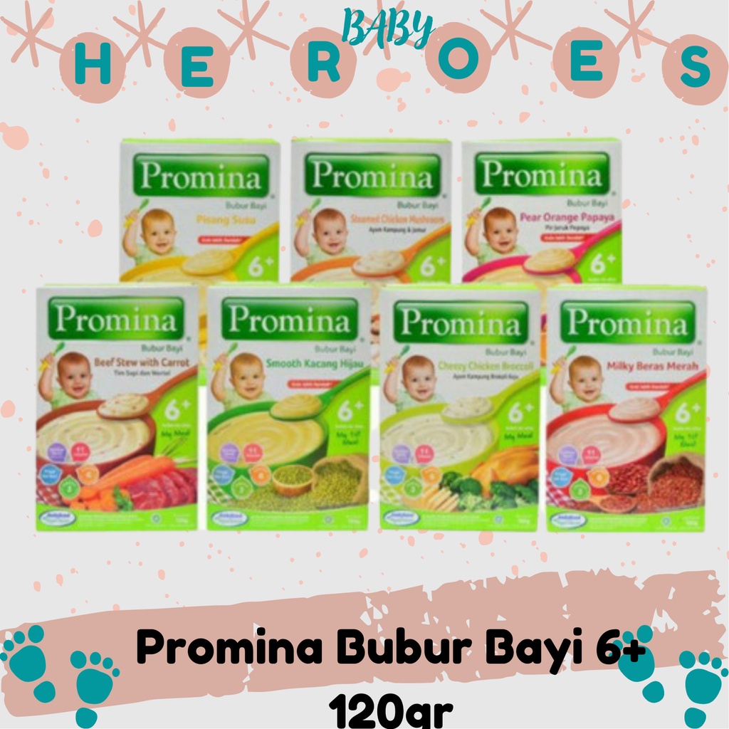 Promina Bubur Cereal Bubur Bayi 6+ BOX 120GR Promina BC Mpasi