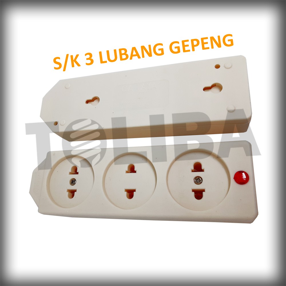 stop kontak 3lubang stopkontak 3 lubang 3 lb gepeng lampu kuningan