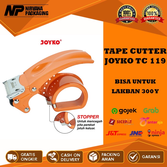 Jual TAPE CUTTER / DISPENSER JOYKO TC 119 TC-119 PEMOTONG / TEMPAT ...