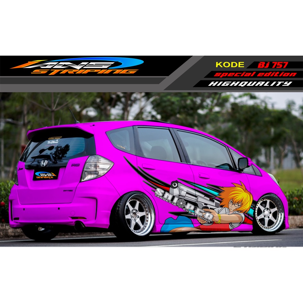 STICKER MOBIL HONDA BRIO AGYA JAZZ AVANZA YARIS / DECAL STICKER MOBIL JAZZ / STIKER MOBIL