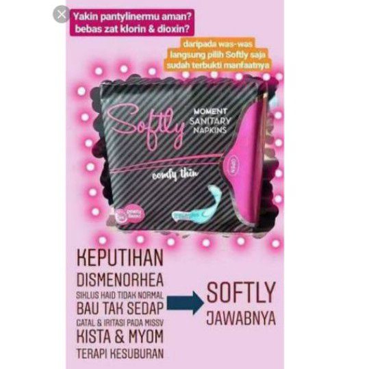 Pembalut & Pantyliner Kesehatan Bebas Dioksin & Klorin - Moment Softly