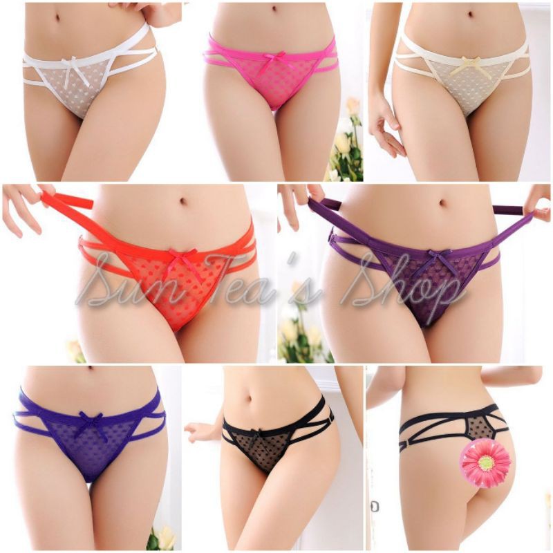 GS247 Sexy straps see through transparan g string thong