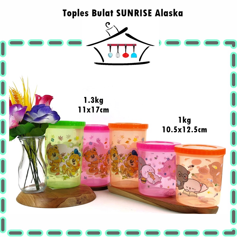 Toples Bulat Motif Print SUNRISE Alaska Muatan 1.3kg &amp; 1kg