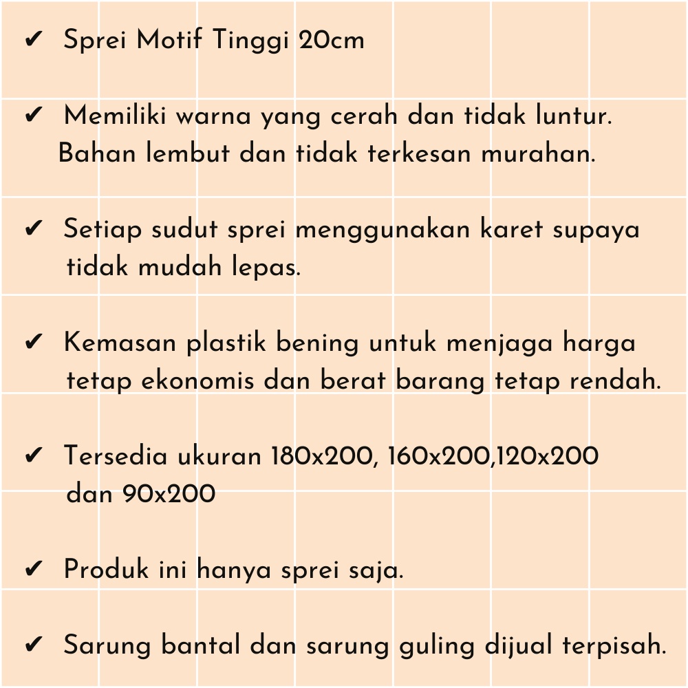 Sprei Homemade Ukuran 180x200 160x200 120x200 90x200 Abstrak Minimalis Kotak Hitam Aesthetic 1 2 3 4