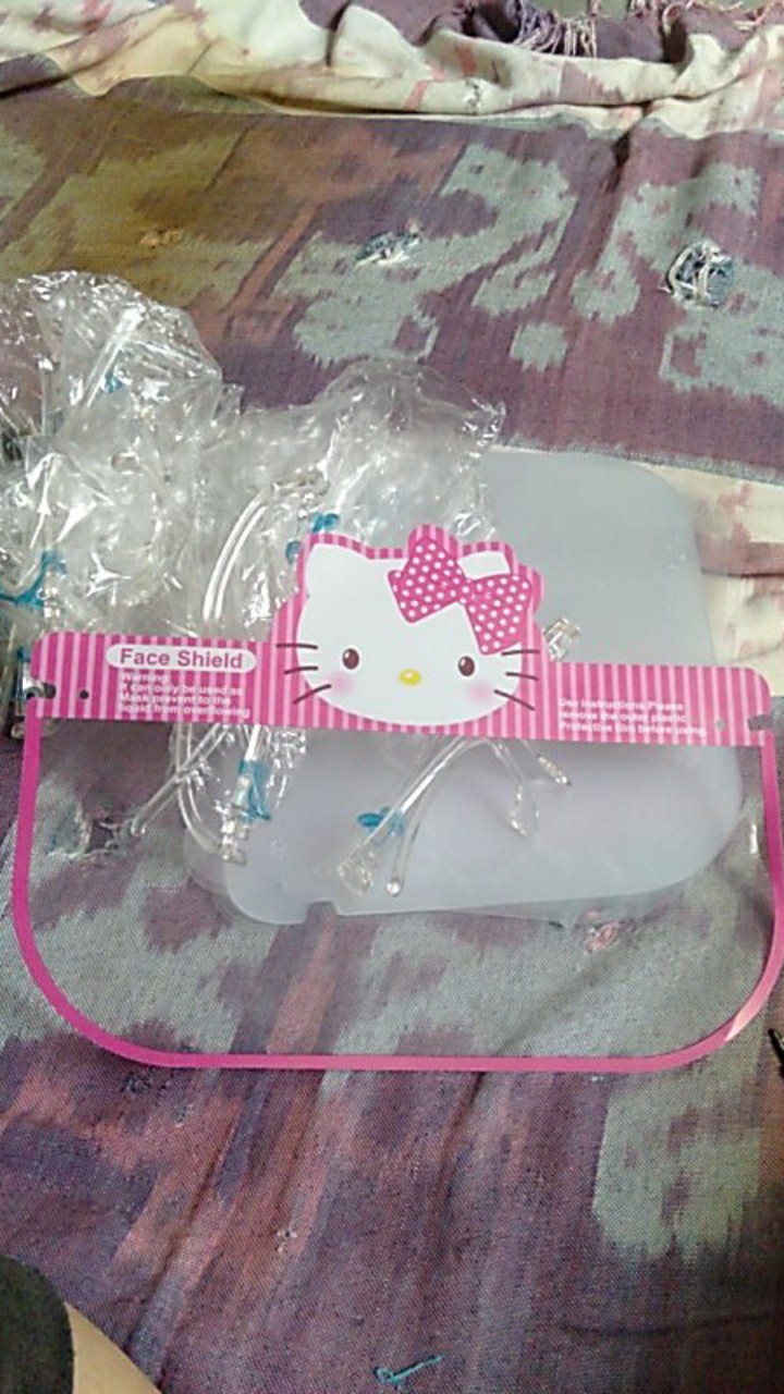Face Shield Anak / Motif Karakter Bervariasi / Doraemon - Spiderman - Hellokity - Princess