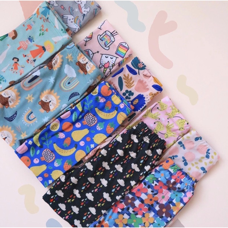 Celana Legging Anak Perempuan Cewek Balita Bayi Kids Callysta Motif Legging Anak Callysta Murah