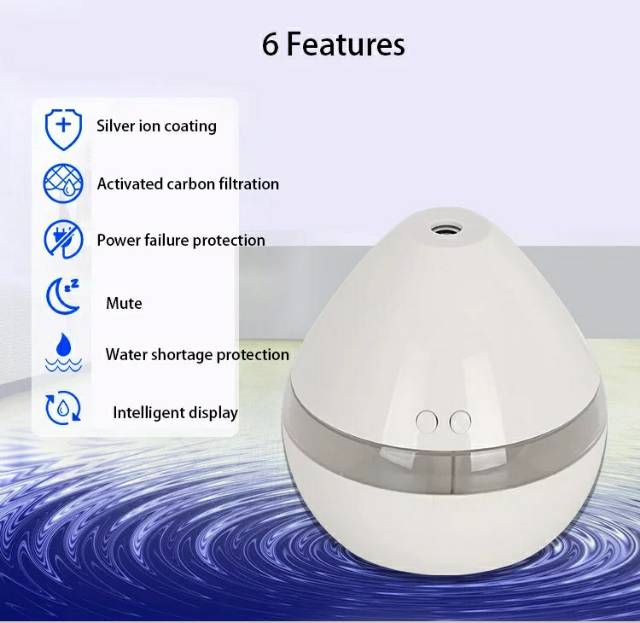 HUMIDIFIER PURIFIER DIFFUSER AROMATHERAPY NIGHT LIGHT 300ML PELEMBAB PENGHARUM RUANGAN ESSENTIAL OIL