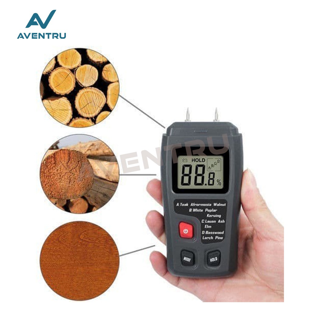 Digital Wood Moisture Meter Alat Ukur Kelembaban Kelembapan Kadar Air Kayu