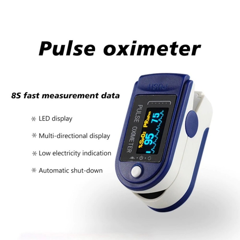 HK-Oxymeter Fingertip Pulse Oximeter Alat Pengukur Saturasi Kadar Oksigen LCD Full Color