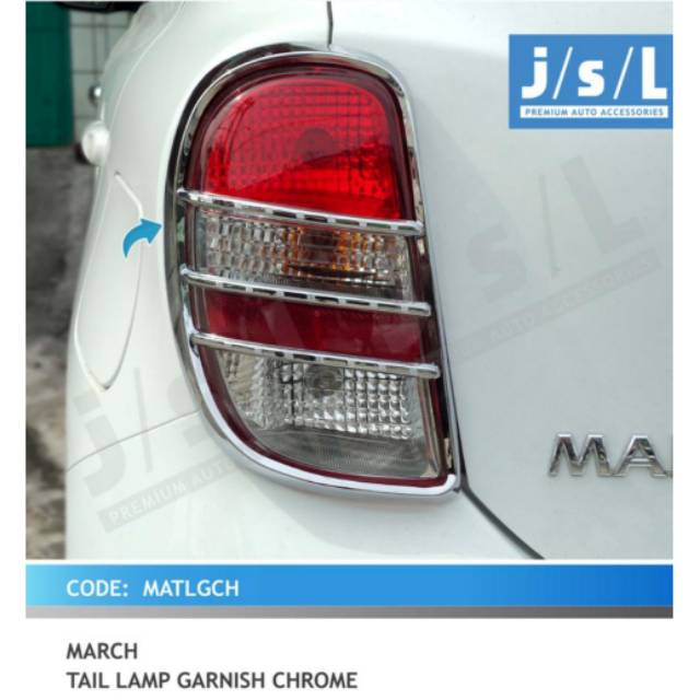 Garnish / List Lampu Belakang Nissan March