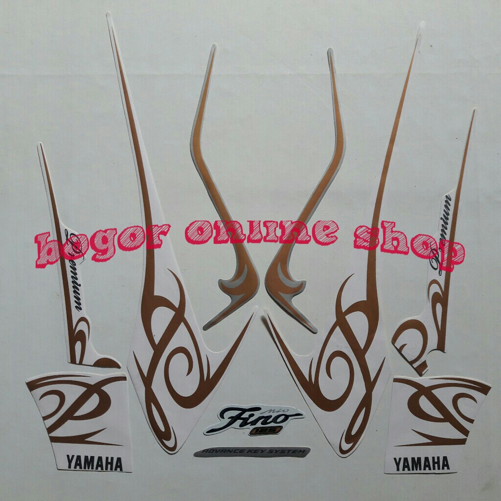 Stiker motor yamaha fino premium 2016 putih
