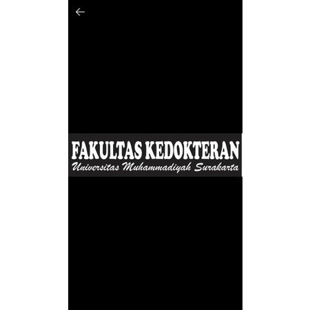 Cutting Sticker Tulisan Fakultas Kedokteran Universitas Muhammadiyah Malang UMS