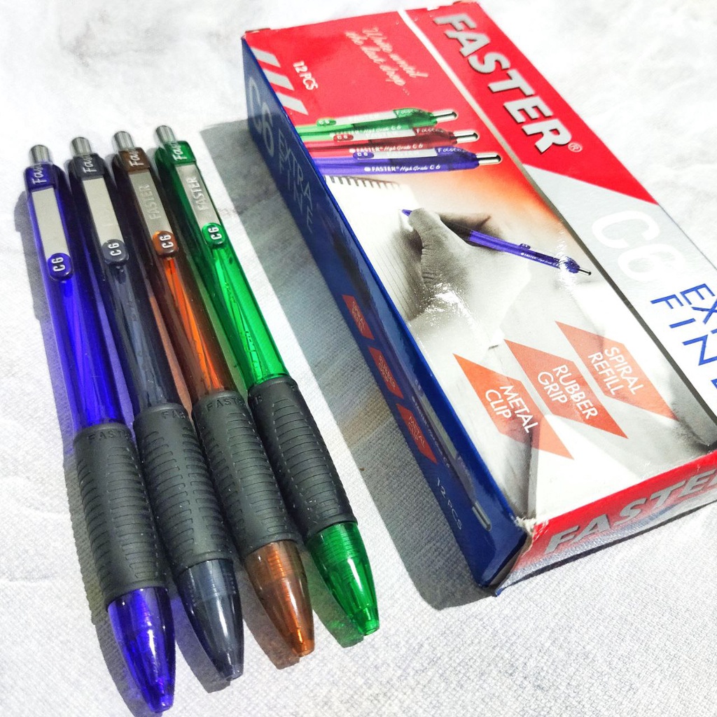 

STR 11 - Pulpen Faster Cetek C6 bolpen bolpoin murah ecer bijian