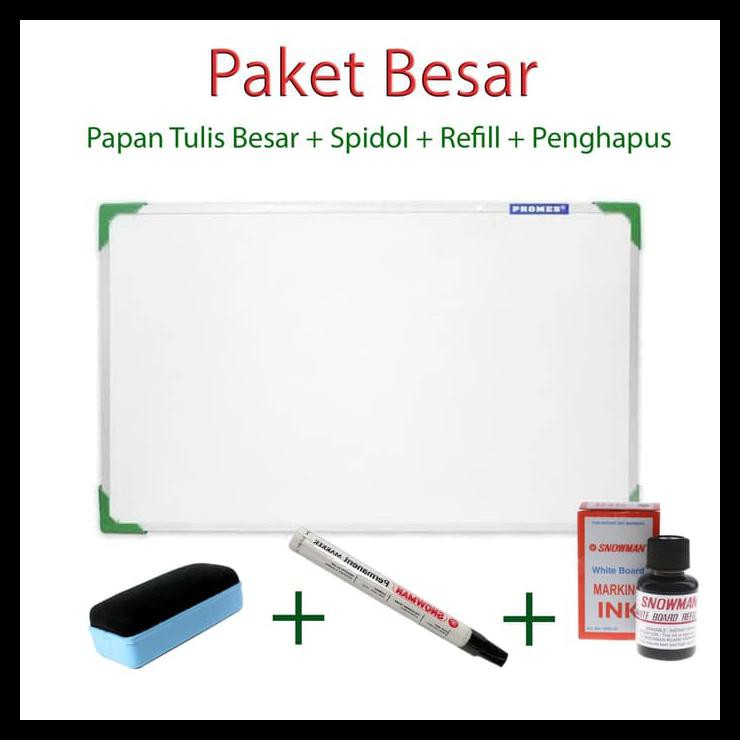 

BANTING HARGA PAKET LENGKAP PAPAN TULIS 70X50 (BESAR) +SPIDOL+REFILL+PENGHAPUS PAKET ALAT TULIS