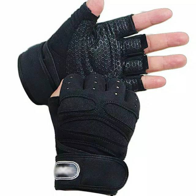 Sarung tangan gym gloves fitness sports glove training weight lifting half finger setengah jari