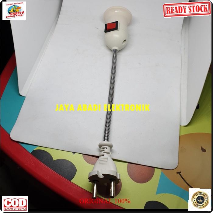 G453 SAKLAR COLOK SAMBUNGAN RUMAH LAMPU E27 28 CM EXTENSION STEKER FLEXSIBEL COLOKAN LISTRIK SETRUM PITING PEMANJANG SOCKET ULIR KEPITING STOP KONTAK LOYAL TERMINAL CABANG PENAMBAH KUNINGAN TEMBOK DINDING ON OFF FITING BOHLAM BERKHUALITAS