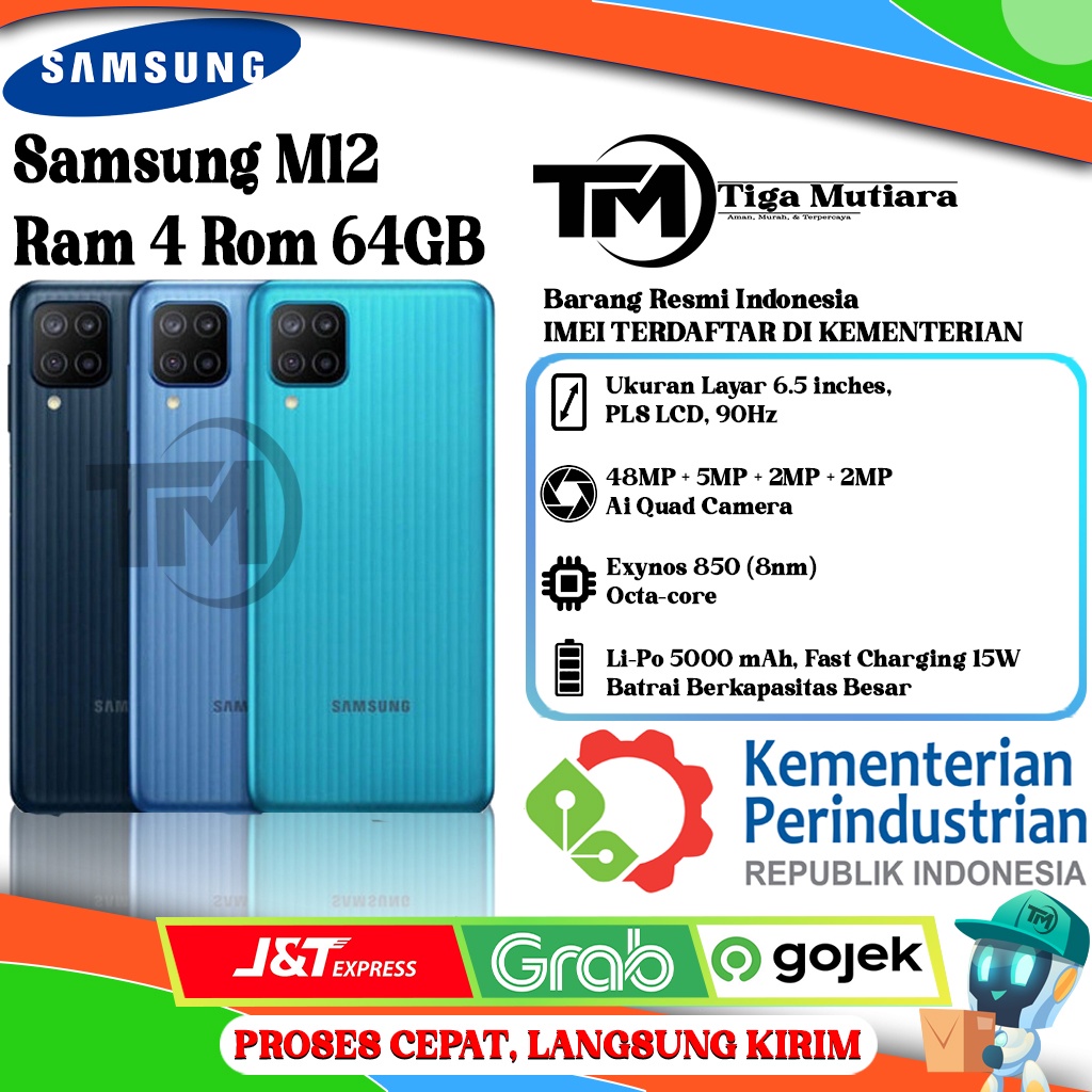 Samsung M12 Ram 4 Rom 64GB