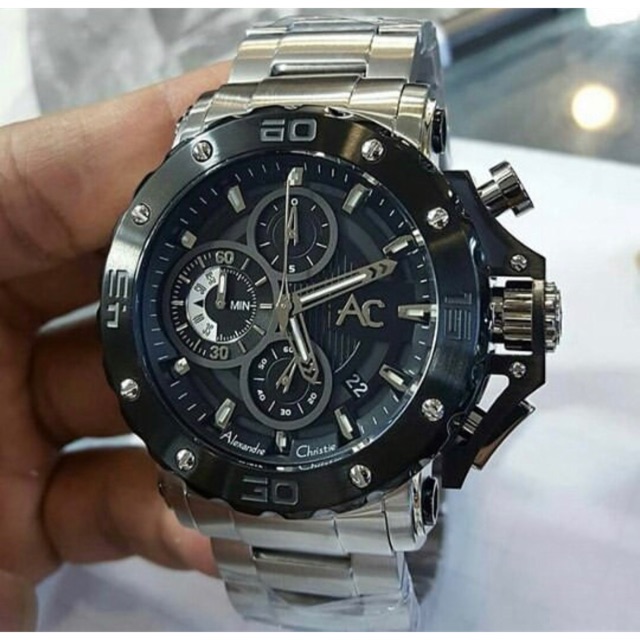Jam tangan alexandre christie ac 9205 silver