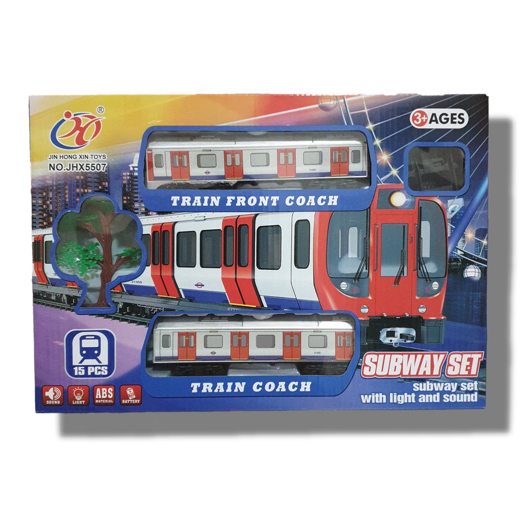 Mainan Anak Kereta Api Subway Set with Light and Sound