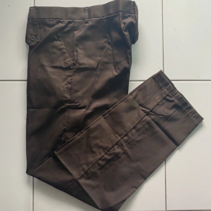 celana pdh satpam coklat terbaru - M