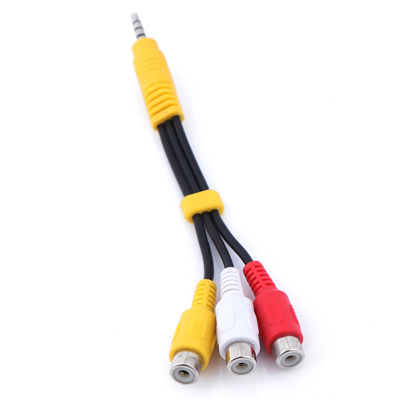 &lt; E2id &amp; &gt; 1Pc Kabel adapter audio video AV 3.5mm male Ke 3 RCA female