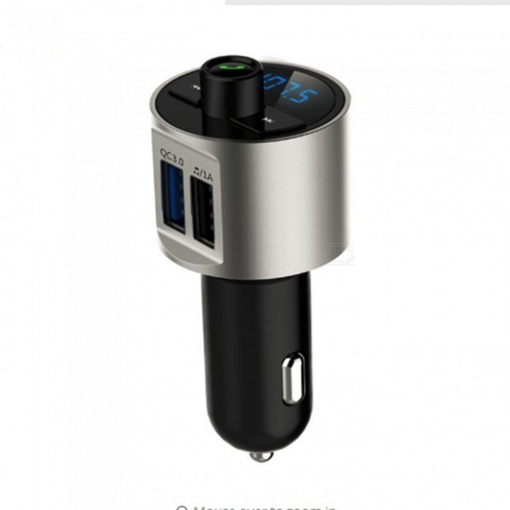 BT56 - Bluetooth Car Kit FM Transmitter QC3.0 3.4A Dual USB Charger