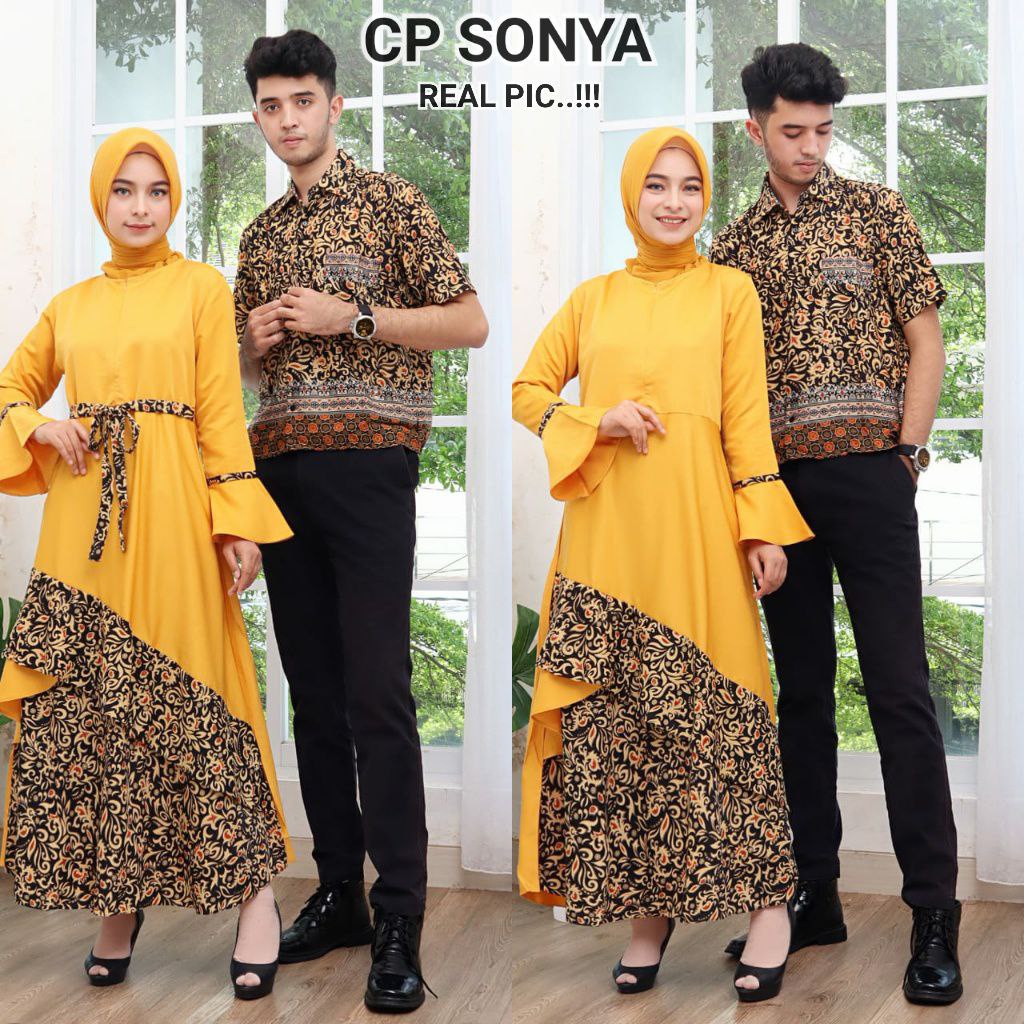 CP SONYA COUPLE FASHION MOTIF KOMBI BATIK / PAKAIAN PRIA WANITA SEPASANG TERLARIS TERBARU