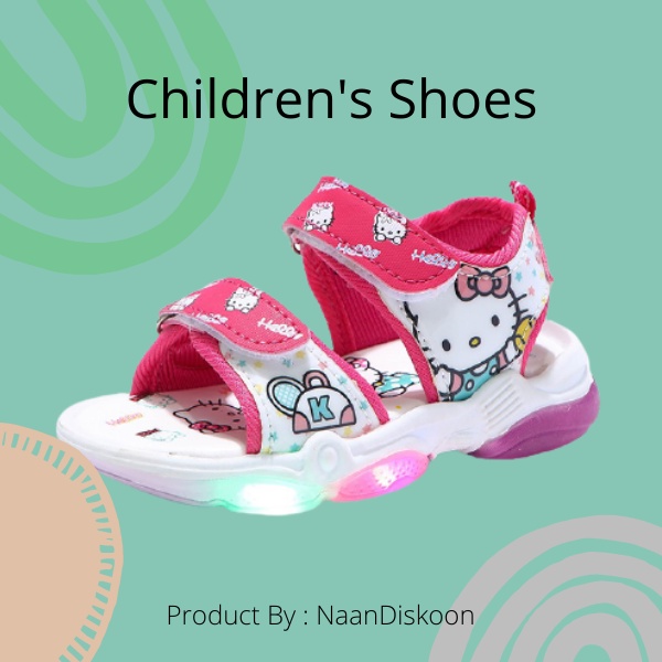 Cewek Sekolah Sneakers SD Laki laki Kekinian B5A0 Anak Terbaru Cowok Import Paud Perempuan led TK Se