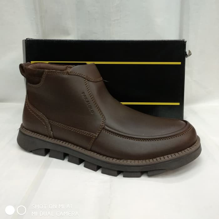 sepatu kulit boots pakalolo N 8995 coklat tua.asli pakalolo