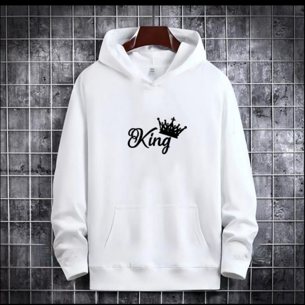 SWEATER HOODIE TULISAN KING / HOODIE MURAH TERLARIS / HOODIE PRIA DAN WANITA / UNISEX / HOODIE PRINTING