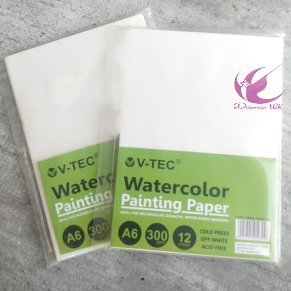 

V-Tec WATERCOLOR PAPER A6 300GSM/COLD PRESS