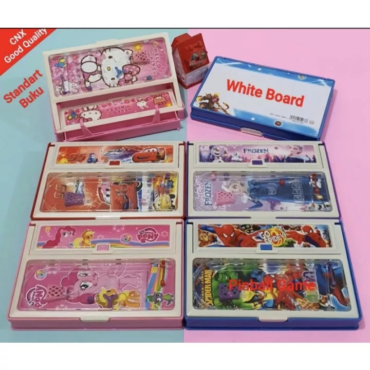 

kotak pensil ada GAME PINBALL LABIRINT/PENSIL CASE PLASTIK GAME PINBAAL JUMBO ada DUDUKAN BUKU