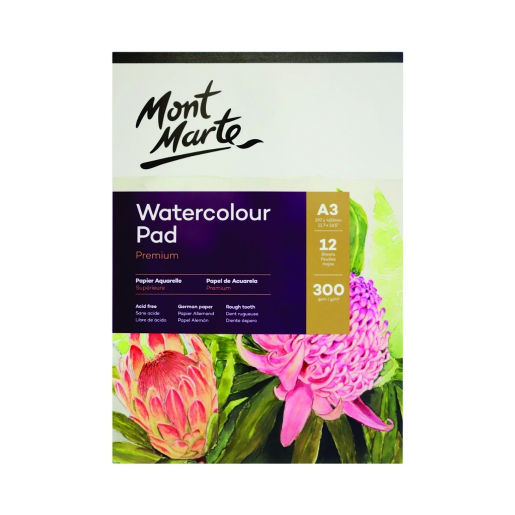 

MM Watercolour Pad German Paper A3 300gsm 12 Sheet