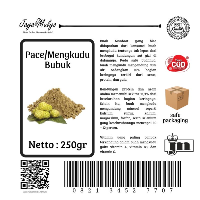 

Pace Bubuk (250gr)/Mengkudu Bubuk (250gr)