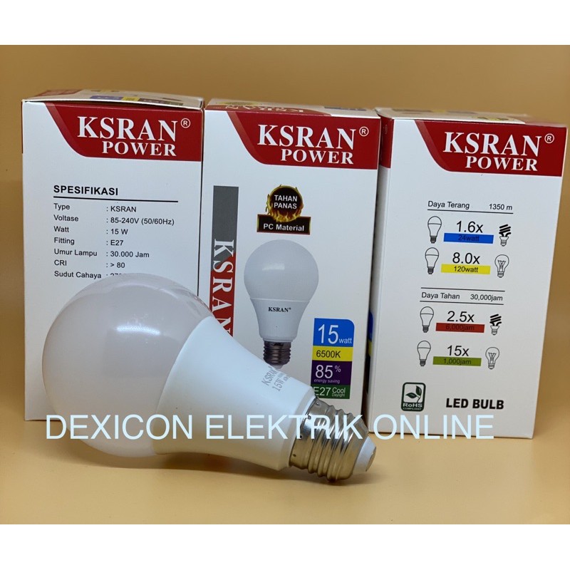 lampu led/KSRAN POWER BULB 15 watt/bohlam led/bohlam hemat energi/lampu bohlam led