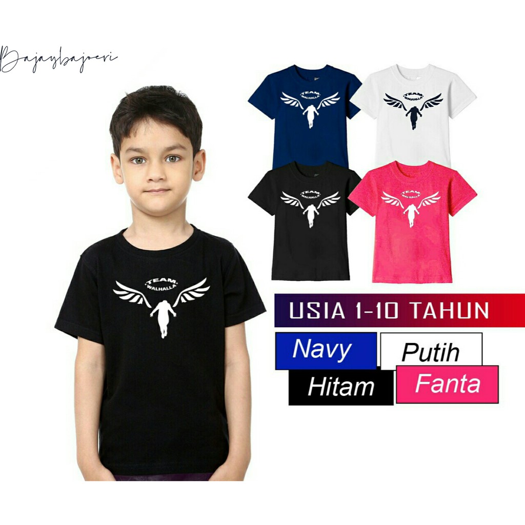 Kaos valhalla anak anime jepang kaos anak