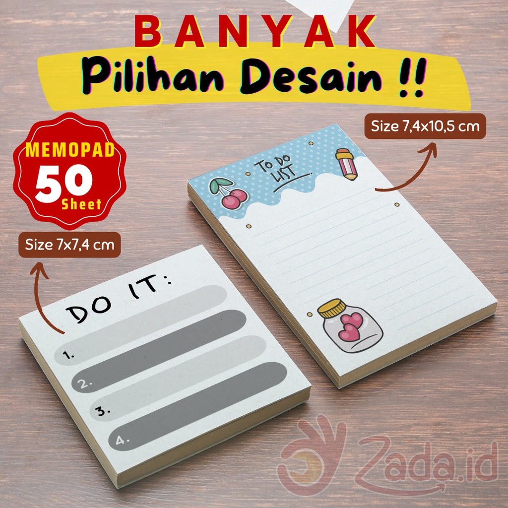 

Memopad Note Pad Checklist Daily Weekly To Do Wish List Planner Motif Berwarna Lucu Imut isi 50 Lembar