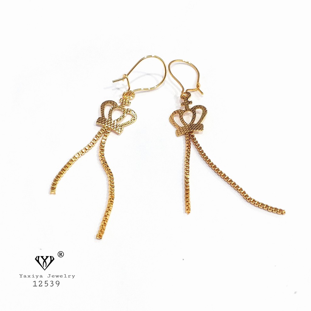 

Anting Gantung Mahkota Perhiasan Lapis Emas 18K Yaxiya Jewelry 234