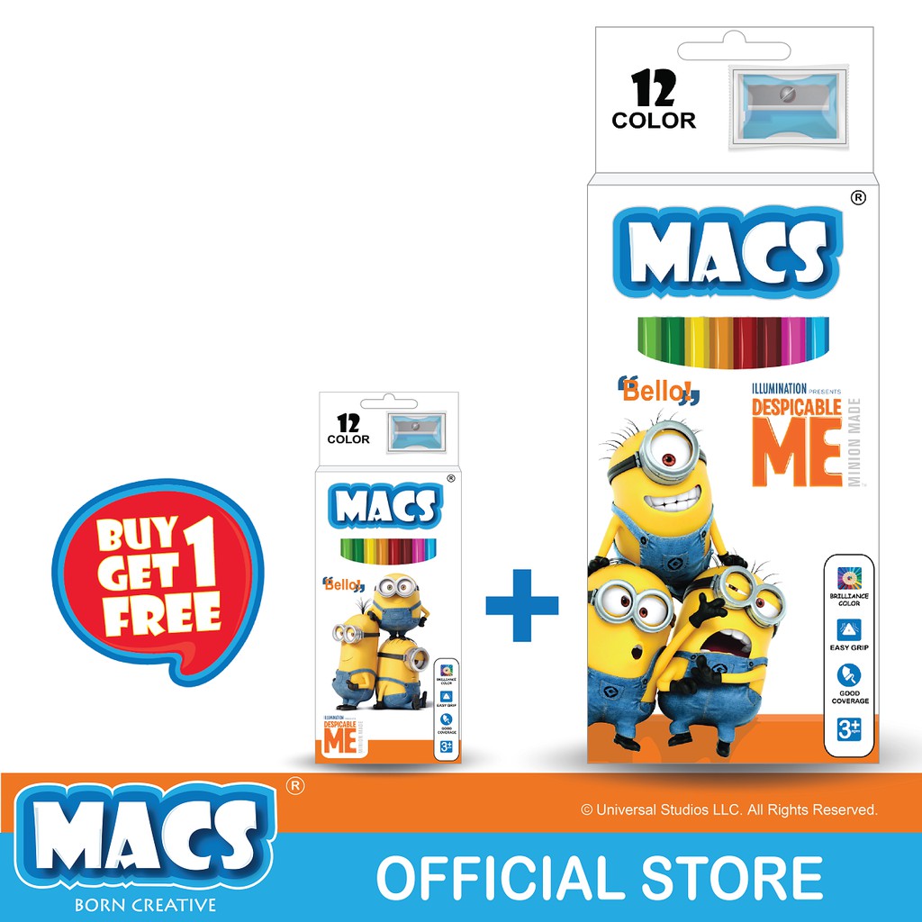

Macs Coloring Pencils Despicable Me - Minion (12 colors) BUY 1 GET 1 FREE