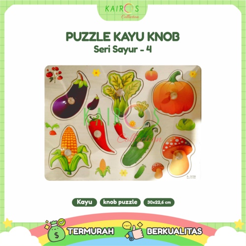 Puzzle Anak Kayu Knob Sayur