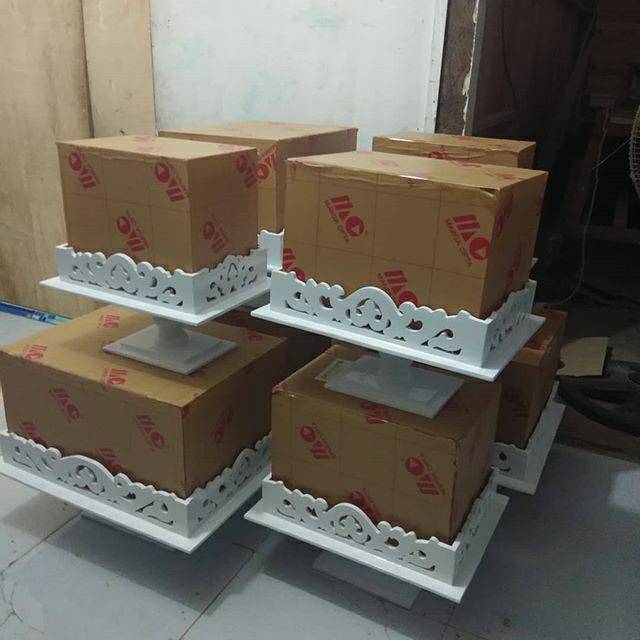 Box seserahan dulang ukir putih 8box akrilik