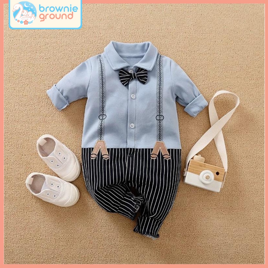 JUMPER BAYI LENGAN PANJANG / JUMPER BAYI TUXEDO / BAJU BAYI LAKI-LAKI / BA-856