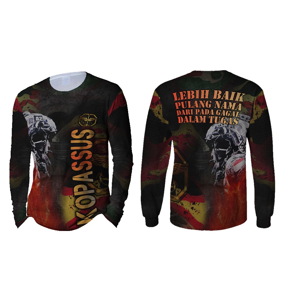 Kaos Kopassus | Kaos Kopassus Pria | Kaos Loreng Kopassus | Kaos Kopassus Lengan Panjang
