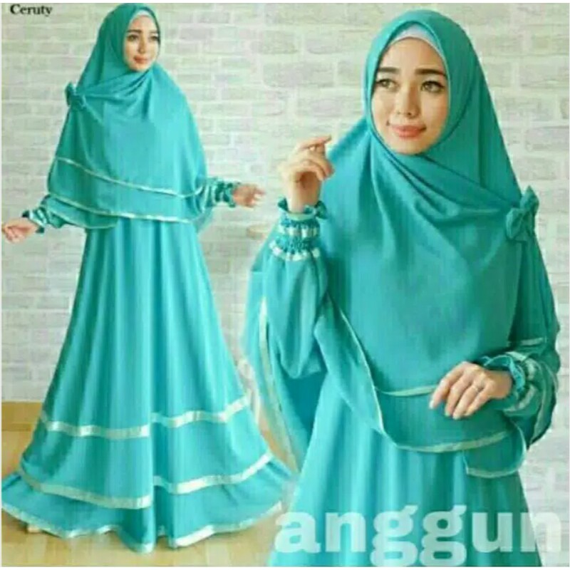 XC - ANGGUN SYAR'I / Gamis Kekinian /Gamis Lebaran / Modis Modern / BEST SELLER - G