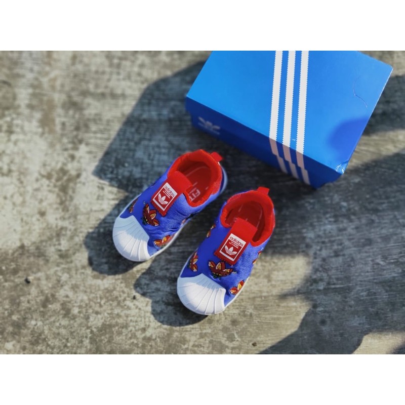 ORIGINAL BNWB Adidas Superstar 360 Embroidery Blue Red