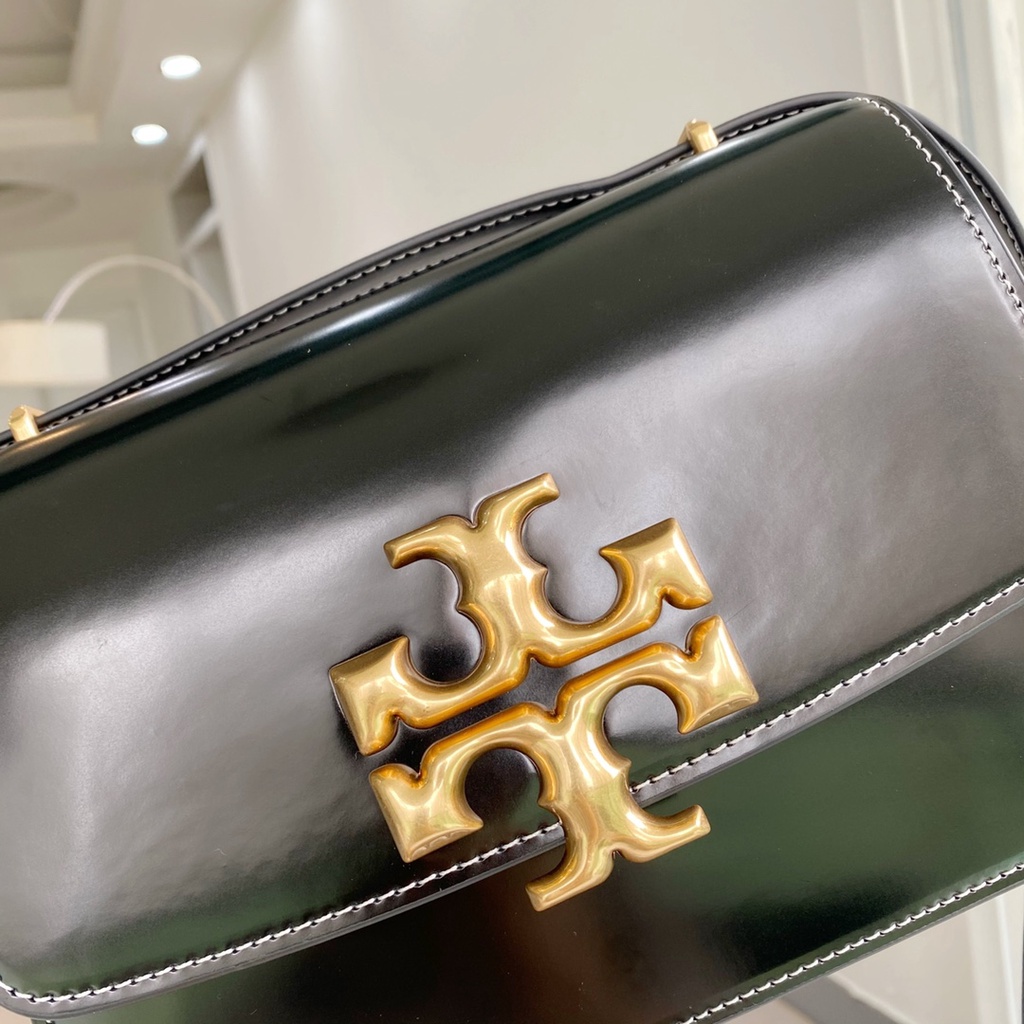 TORYBURCH  TB  83008  New box tofu bag shoulder bag messenger bag open edge pearl bright leather   dfb