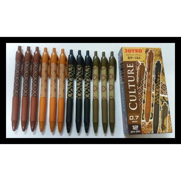 

Hot Product Ballpoint Culture Batik Joyko Bp-184 0,7 Hitam (Pack 12 Pcs) Terjamin